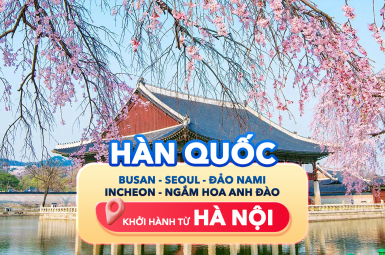 HÀN QUỐC - BUSAN - SEOUL - ĐẢO NAMI - INCHEON - NGẮM HOA ANH ĐÀO